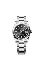 Rolex Stainless Steel Datejust - 36mm - Bright black - Oyster