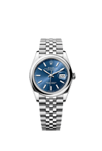 Rolex Stainless Steel Datejust - 36mm - Bright blue - Jubilee