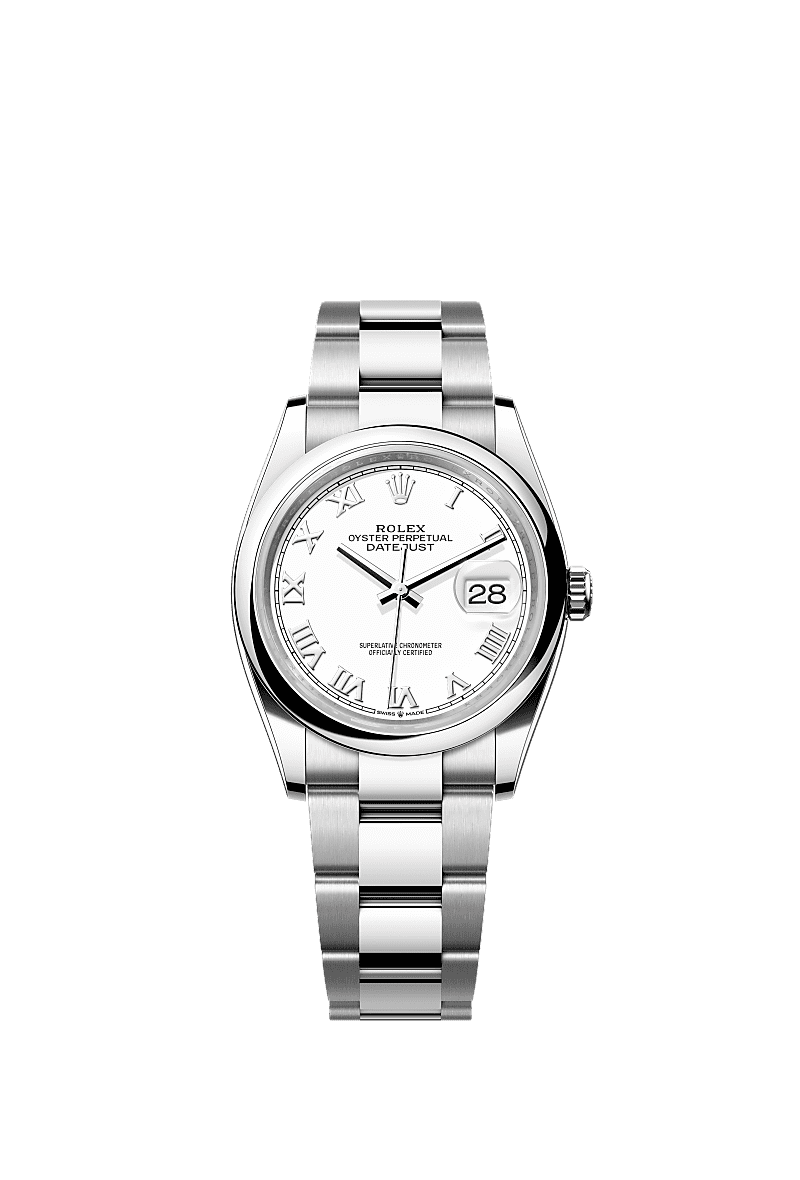 Rolex Stainless Steel Datejust - 36mm - White - Oyster