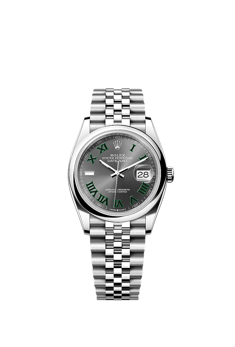 Rolex Stainless Steel Datejust - 36mm - Slate - Jubilee
