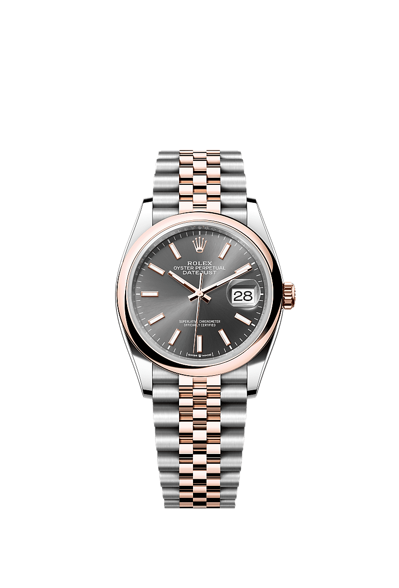 Rolex Two-Tone (RG/SS) Datejust - 36mm - Slate - Jubilee