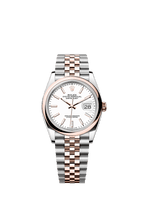 Rolex Two-Tone (RG/SS) Datejust - 36mm - White - Jubilee