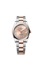 Rolex Two-Tone (RG/SS) Datejust - 36mm - Rosé-colour Diamond Dial - Oyster