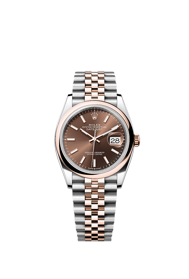 Rolex Two-Tone (RG/SS) Datejust - 36mm - Chocolate - Jubilee