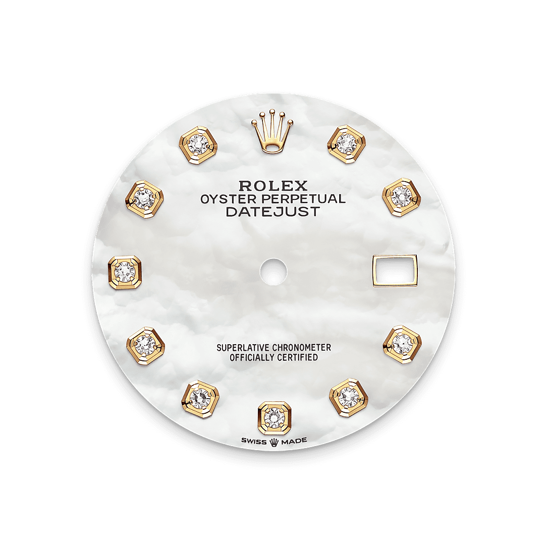 Rolex Two-Tone (YG/SS) Datejust - 36mm - White mother-of-pearl Diamond Dial - Jubilee