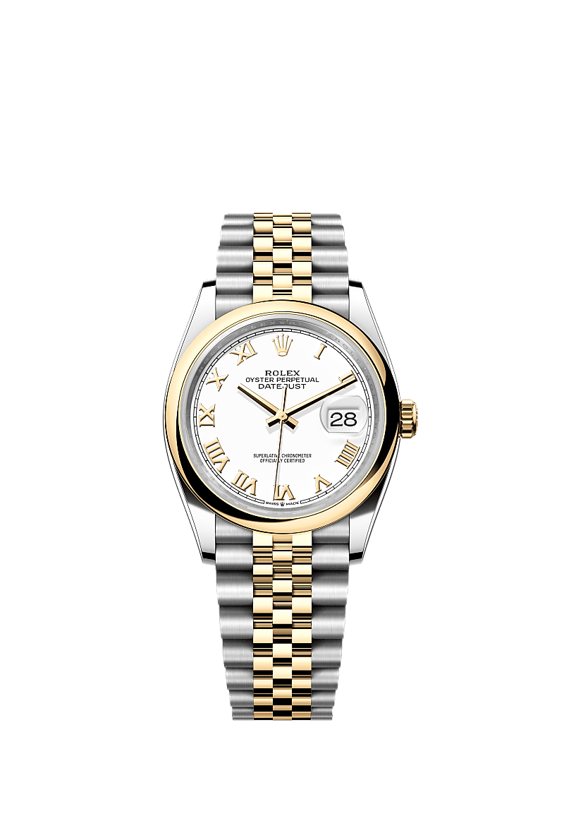 Rolex Two-Tone (YG/SS) Datejust - 36mm - White - Jubilee