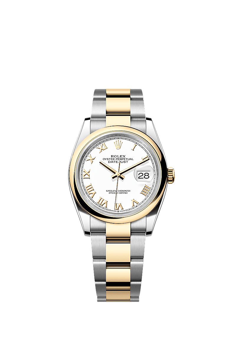 Rolex Two-Tone (YG/SS) Datejust - 36mm - White - Oyster