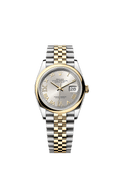 Rolex Two-Tone (YG/SS) Datejust - 36mm - Silver Diamond Dial - Jubilee