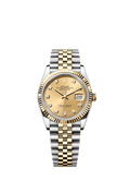 Rolex Two-Tone (YG/SS) Datejust - 36mm - Champagne-colour Diamond Dial - Jubilee