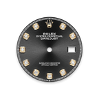 Rolex Two-Tone (YG/SS) Datejust - 36mm - Bright black Diamond Dial - Oyster