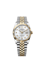 Rolex Two-Tone (YG/SS) Datejust - 36mm - White mother-of-pearl Diamond Dial - Jubilee