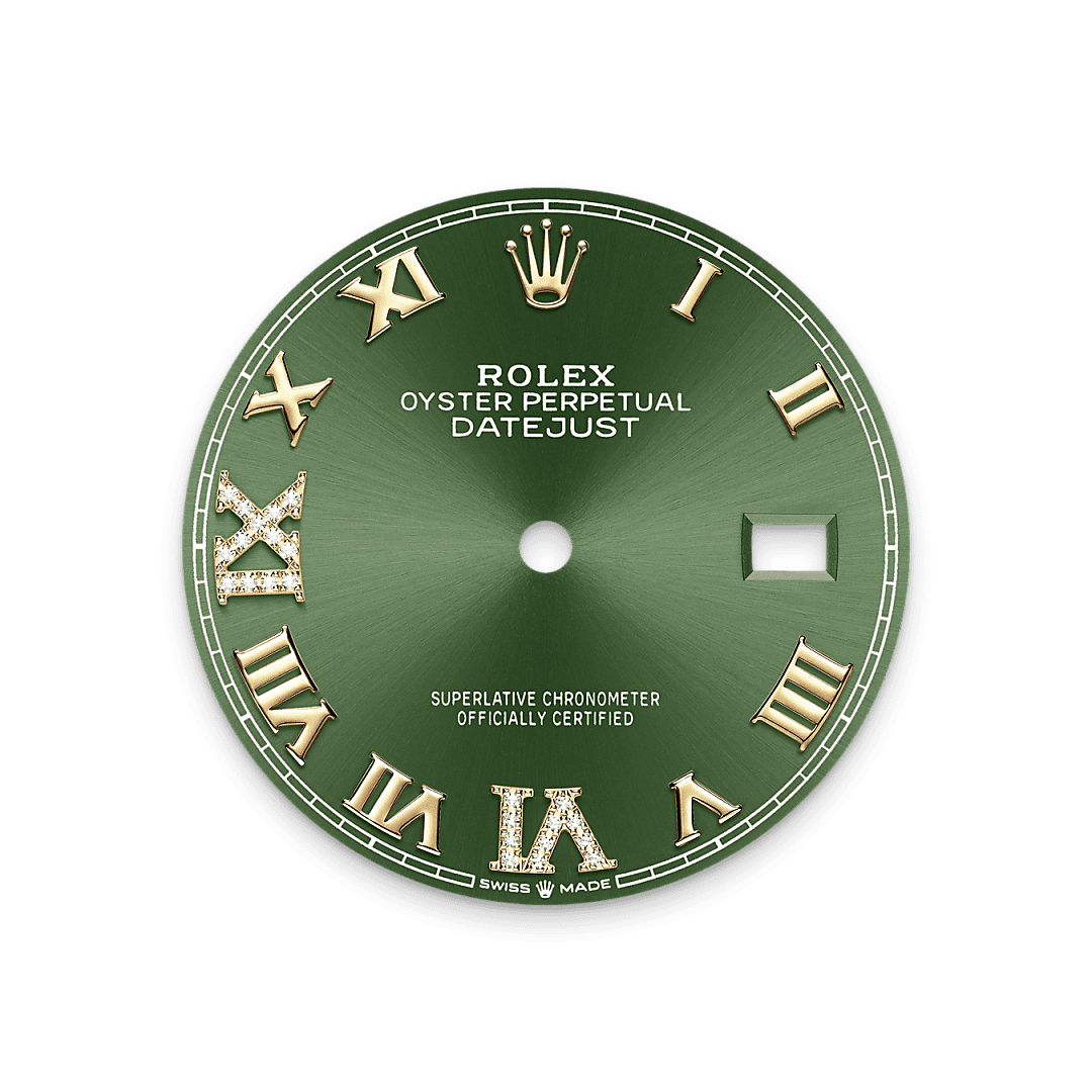 Rolex Two-Tone (YG/SS) Datejust - 36mm - Olive green Diamond Dial - Oyster