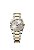 Rolex Two-Tone (YG/SS) Datejust - 36mm - Silver Diamond Dial - Oyster
