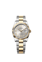 Rolex Two-Tone (YG/SS) Datejust - 36mm - Silver Diamond Dial - Oyster