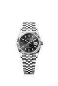 Rolex Stainless Steel Datejust - 36mm - Bright black - Jubilee