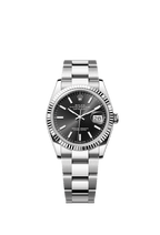 Rolex Stainless Steel Datejust - 36mm - Bright black - Oyster