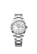 Rolex Stainless Steel Datejust - 36mm - White mother-of-pearl Diamond Dial - Oyster