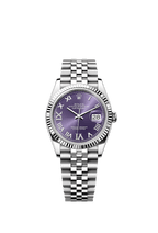 Rolex Stainless Steel Datejust - 36mm - Aubergine Diamond Dial - Jubilee