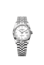 Rolex Stainless Steel Datejust - 36mm - White - Jubilee