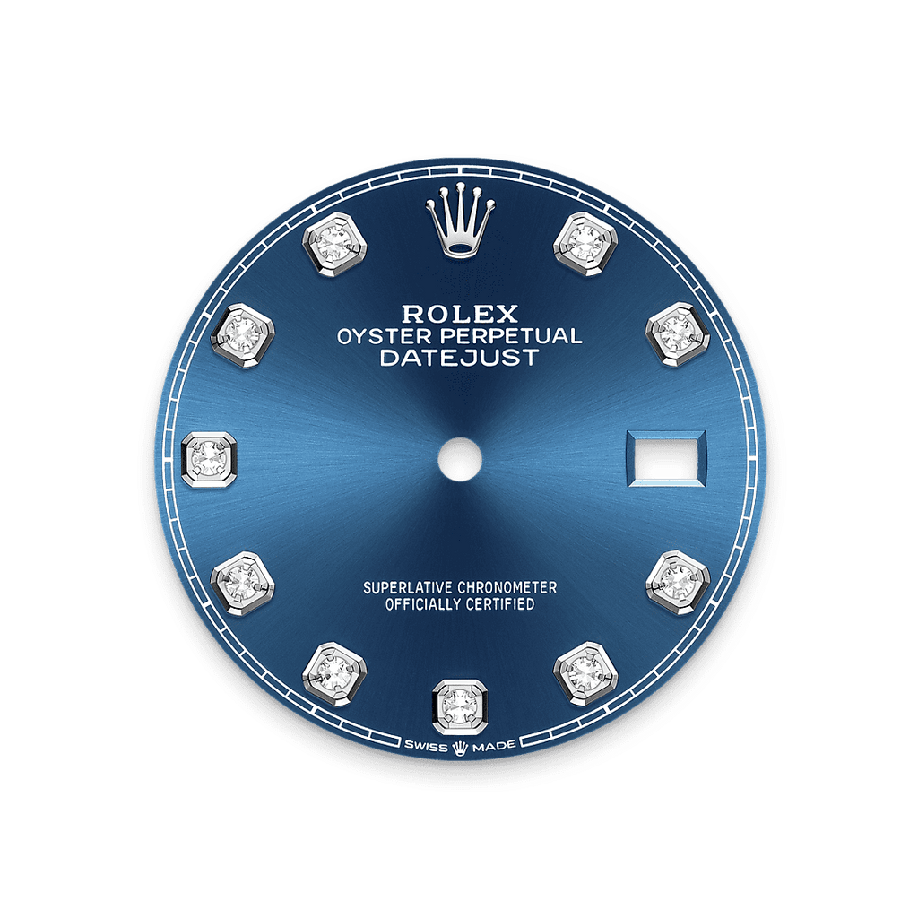 Rolex Stainless Steel Datejust - 36mm - Bright blue Diamond Dial - Oyster