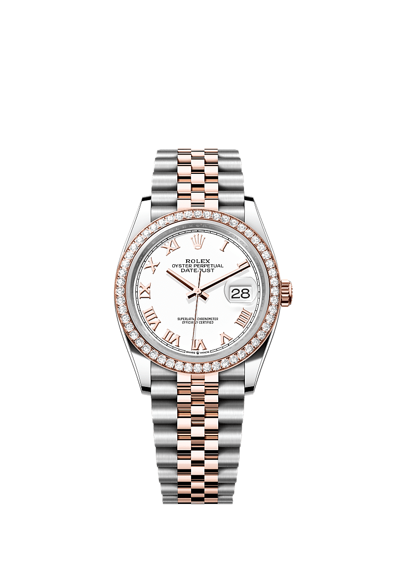 Rolex Two-Tone (RG/SS) Datejust - 36mm - White - Jubilee