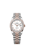 Rolex Two-Tone (RG/SS) Datejust - 36mm - White - Jubilee