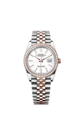 Rolex Two-Tone (RG/SS) Datejust - 36mm - White - Jubilee