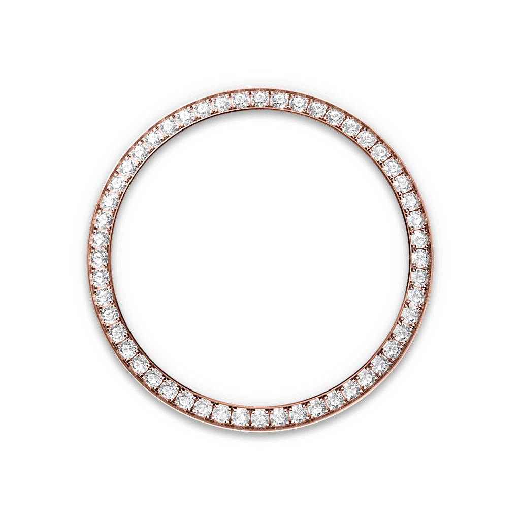 Rolex Two-Tone (RG/SS) Datejust - 36mm - Bright black Diamond Dial - Oyster