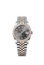 Rolex Two-Tone (RG/SS) Datejust - 36mm - Slate Diamond Dial - Jubilee