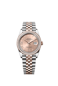Rolex Two-Tone (RG/SS) Datejust - 36mm - Rosé-colour Diamond Dial - Jubilee
