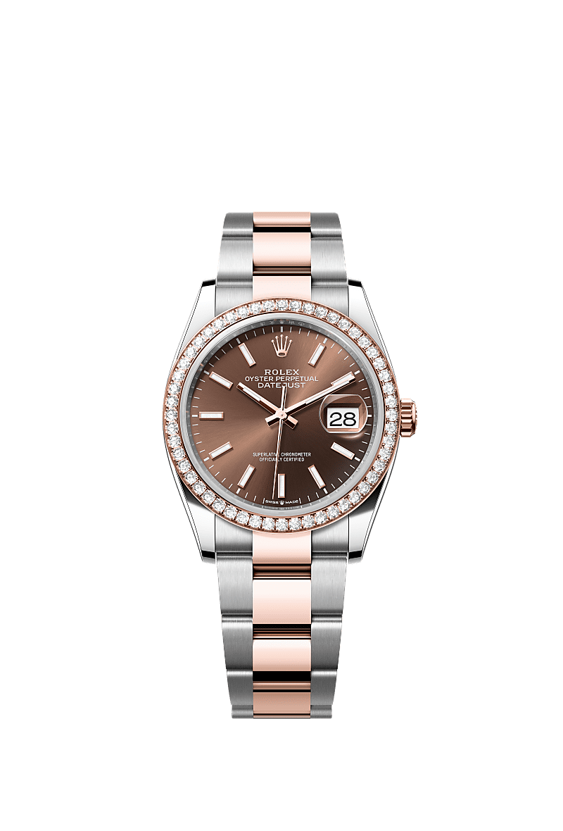 Rolex Two-Tone (RG/SS) Datejust - 36mm - Chocolate - Oyster