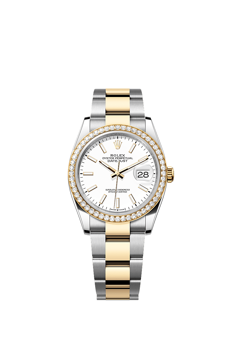 Rolex Two-Tone (YG/SS) Datejust - 36mm - White - Oyster