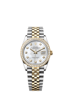 Rolex Two-Tone (YG/SS) Datejust - 36mm - White mother-of-pearl Diamond Dial - Jubilee