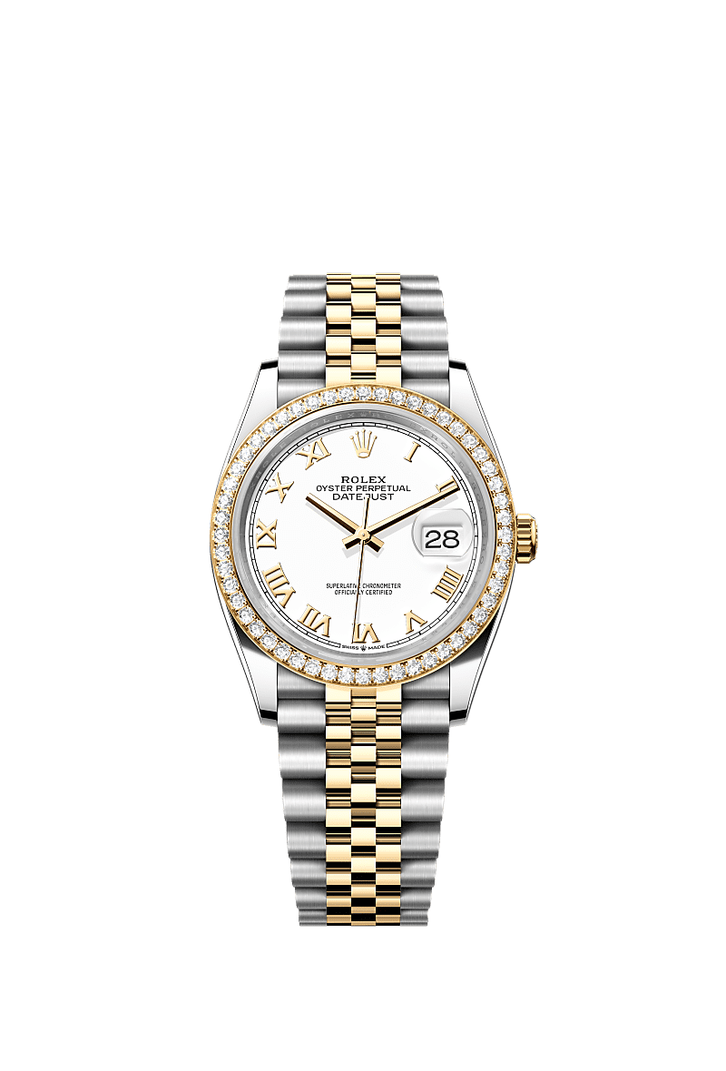 Rolex Two-Tone (YG/SS) Datejust - 36mm - White - Jubilee