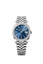 Rolex Stainless Steel Datejust - 36mm - Bright blue - Jubilee