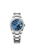 Rolex Stainless Steel Datejust - 36mm - Bright blue - Oyster