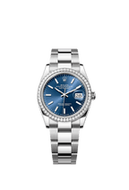 Rolex Stainless Steel Datejust - 36mm - Bright blue - Oyster