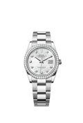 Rolex Stainless Steel Datejust - 36mm - White mother-of-pearl Diamond Dial - Oyster