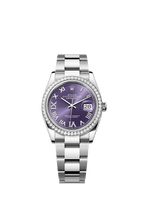 Rolex Stainless Steel Datejust - 36mm - Aubergine Diamond Dial - Oyster