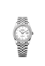 Rolex Stainless Steel Datejust - 36mm - White - Jubilee