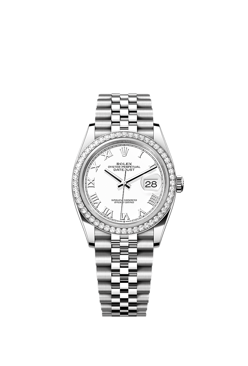 Rolex Stainless Steel Datejust - 36mm - White - Jubilee