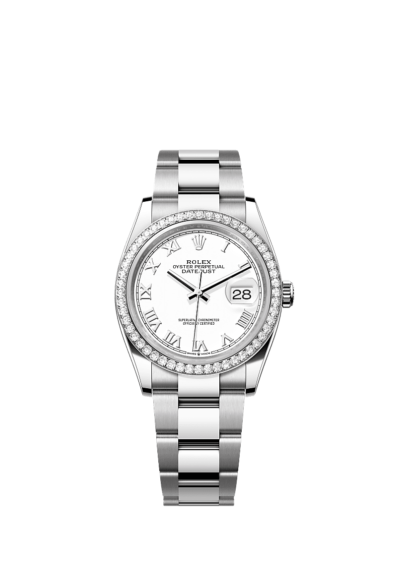 Rolex Stainless Steel Datejust - 36mm - White - Oyster