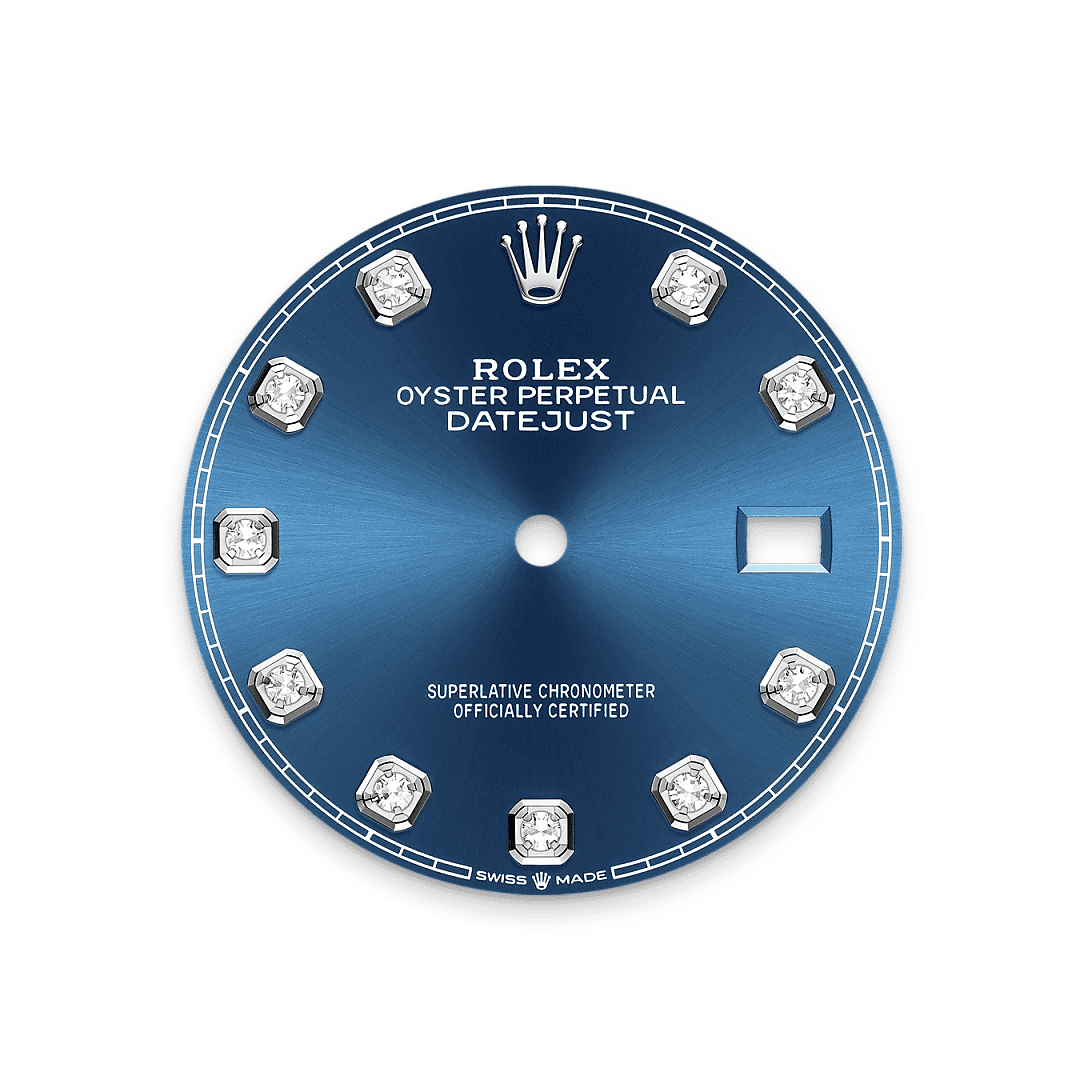 Rolex Stainless Steel Datejust - 36mm - Bright blue Diamond Dial - Jubilee