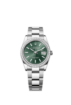Rolex Stainless Steel Datejust - 36mm - Mint green - Oyster