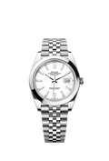 Rolex Stainless Steel Datejust - 41mm - White - Jubilee