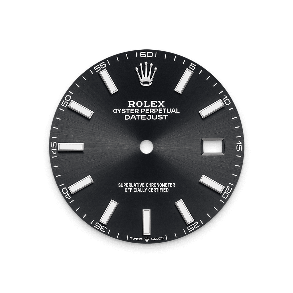 Rolex Stainless Steel Datejust - 41mm - Bright black - Oyster