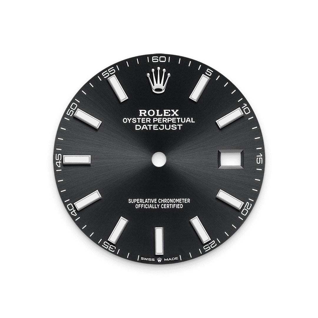 Rolex Stainless Steel Datejust - 41mm - Bright black - Oyster