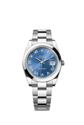 Rolex Stainless Steel Datejust - 41mm - Azzurro blue - Oyster