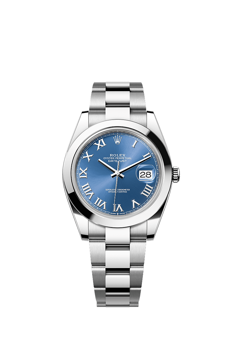 Rolex Stainless Steel Datejust - 41mm - Azzurro blue - Oyster