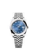 Rolex Stainless Steel Datejust - 41mm - Azzurro blue - Jubilee